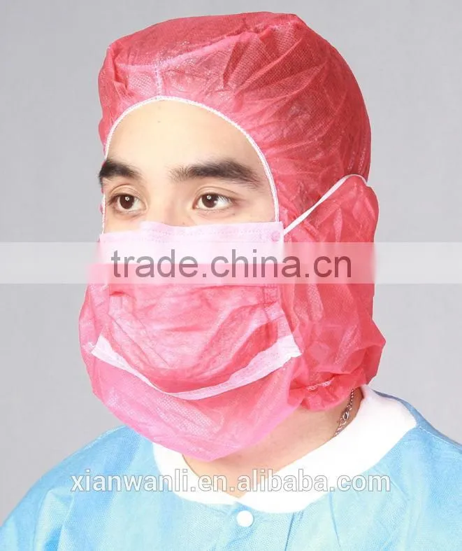 Red astronaut cap with mask