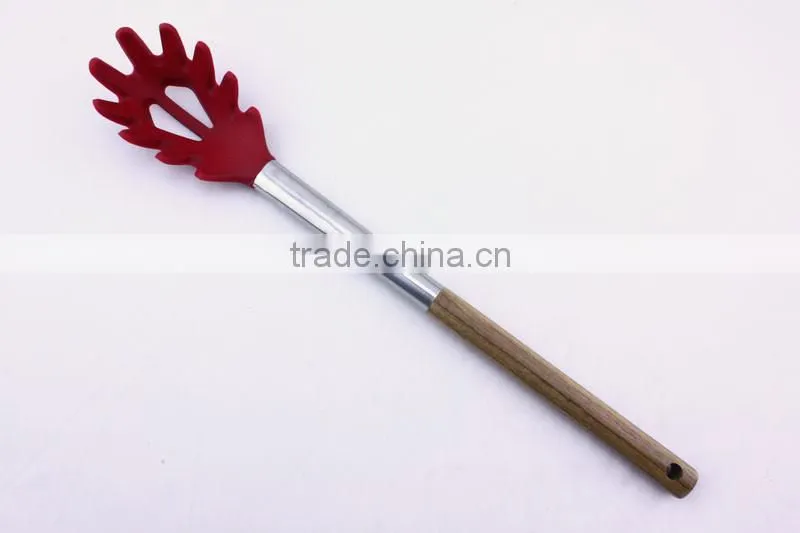 Premium Silicone Kitchen Utensil Food Grade With Wood Handle