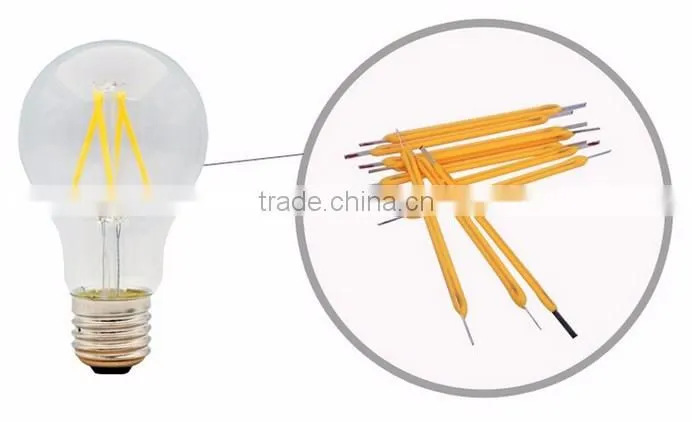 LED Edison Filament Bulb light UL E26 6W 120lm/watt Flicker Free