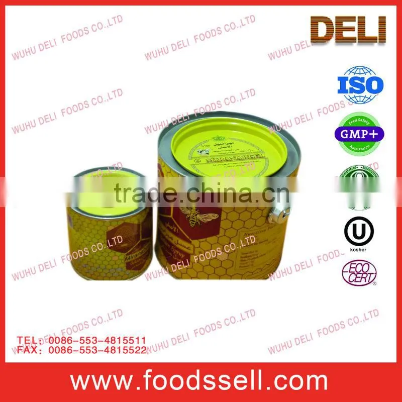 Honey Syrup/honey mix/blend syrup with comb packed in 80/453g glass bottle for Yemen/Middle East Market