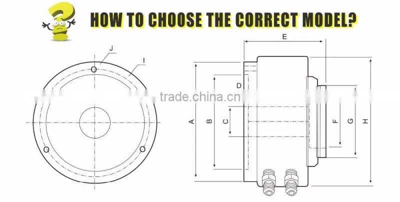 JH oil powered through-hole high speed rotary hydraulic power quick collet chuck for semi-auto lathe