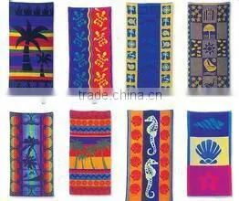 high quality 100% cotton velour reactive printing promotion beach towel