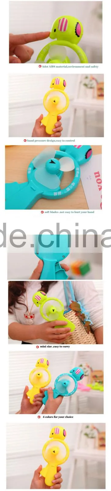 Summer toy plastic personal windy hurricane fan