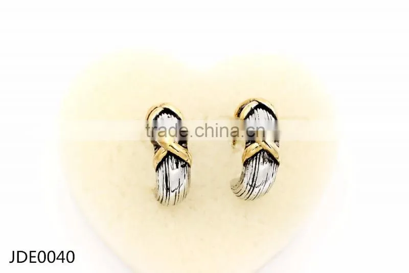 2016 Juyuan Double color plated whole sales earrings