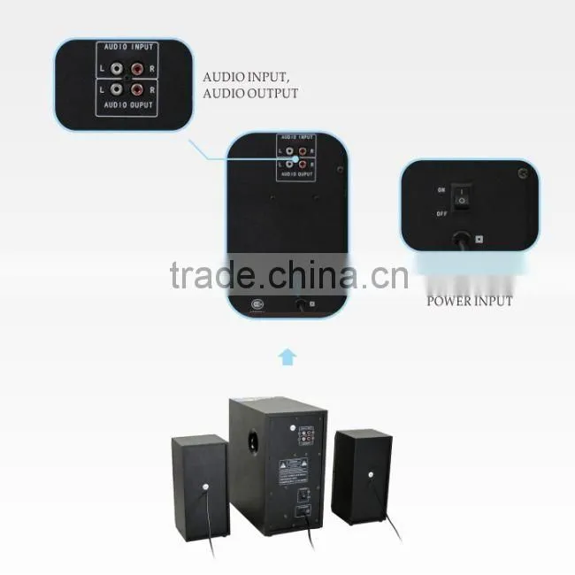 amplifier speaker system with usb,sd,fm ,remote ,2.1 speaker system with amplifier N-23