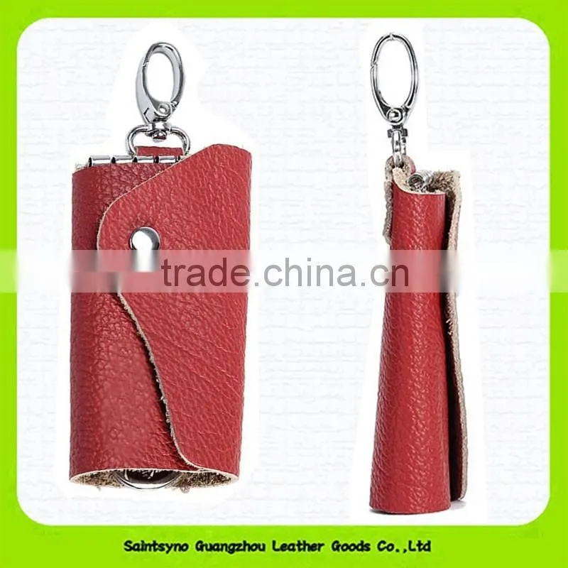 15099 Customer logo genuine leather key holder organizer