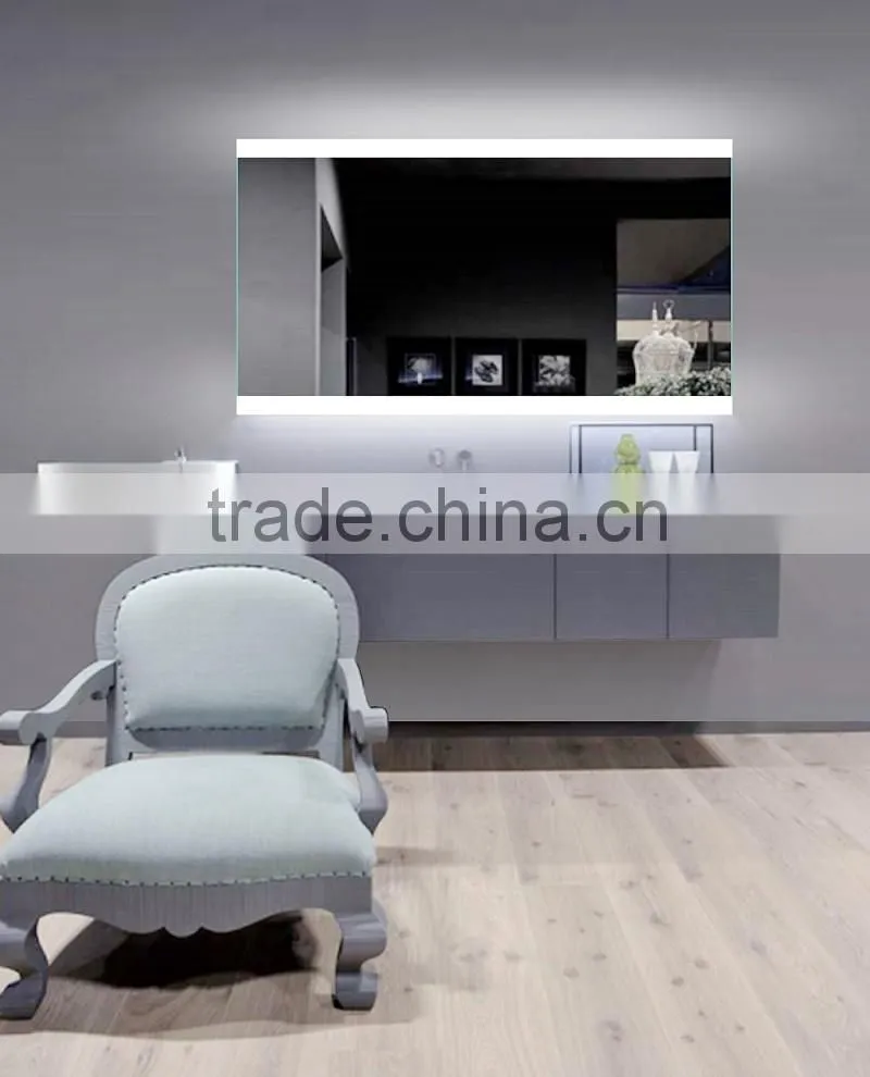 IP44 rated Luxury bathroom furniture design backlit lighted mirror