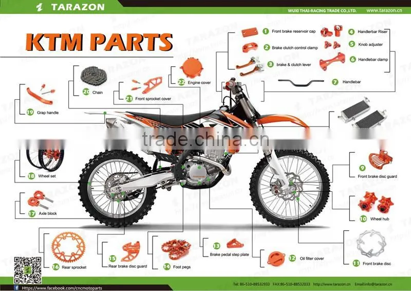Motocross aluminum alloy bling kits for SX 65 85 125 250 450 505