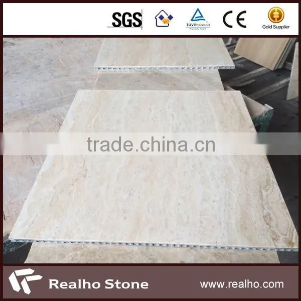 travertine & aluminum honeycomb panel composite marble tile