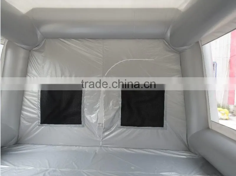 orange green inflatable paint booth