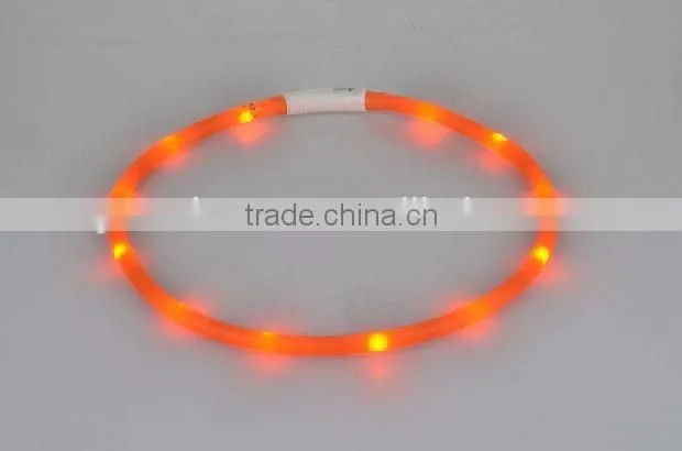 newest Waterproof led dog collar cuttable USB rechargeable usb rechargeable flashing dog collars