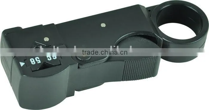 LS-312B wire cable stripper for RG58/RG59/RG62/3C/4C cable black round wire stripper