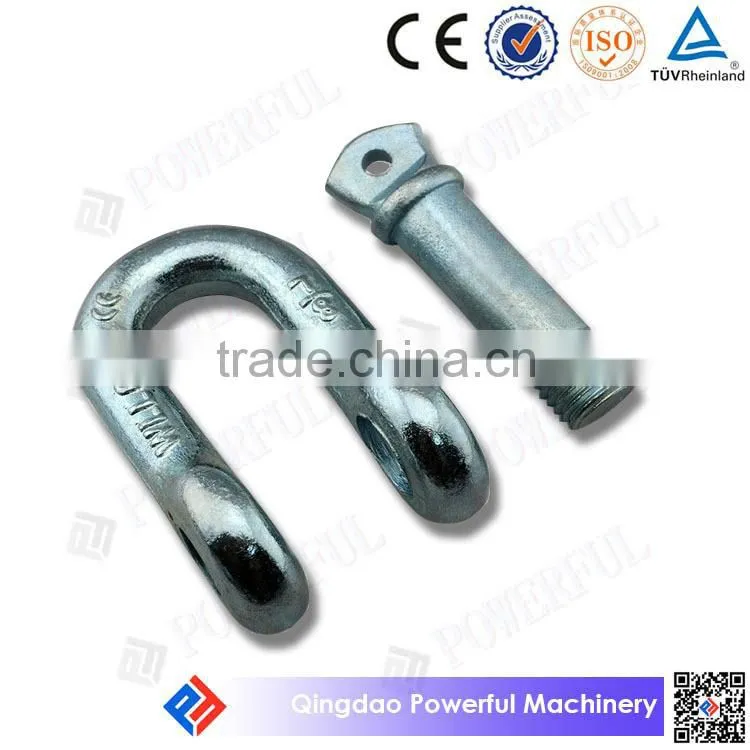 Drop Forged US TYpe G210 D Shackle with Screw Pin