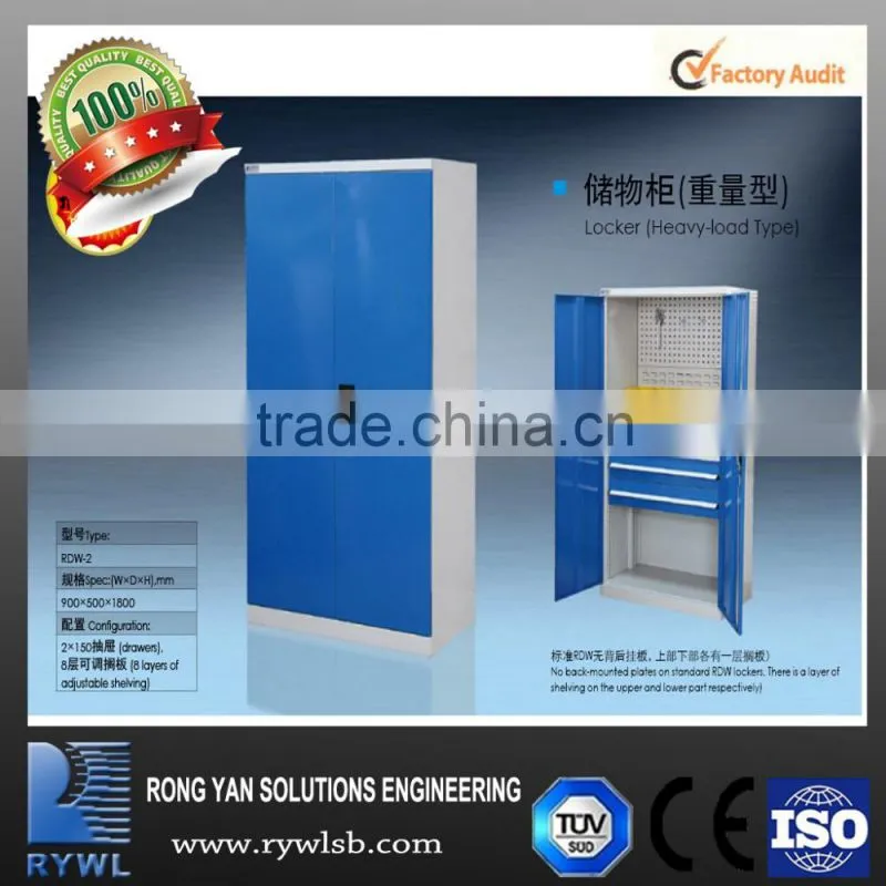 heavy duty cheap steel locker cabient with panel board/plastic box for workplace