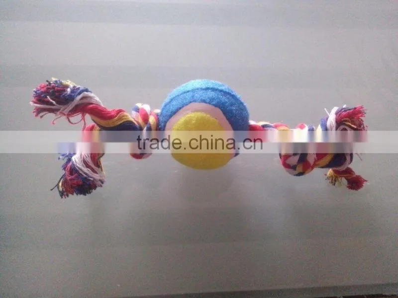QQ Petoy Factory hot products dog rope tug toy dog toy rope ball