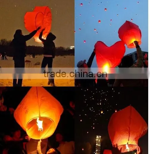 Sky Lanterns Paper Fire Candle / Flying Party Lamp / fly papaer lantern