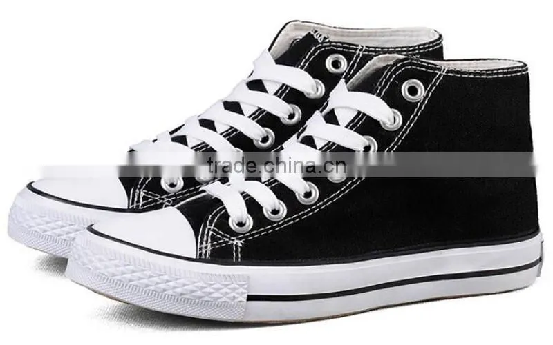 White Canvas Mens High Top Sneakers Fashion Casual Shoe Non Brand