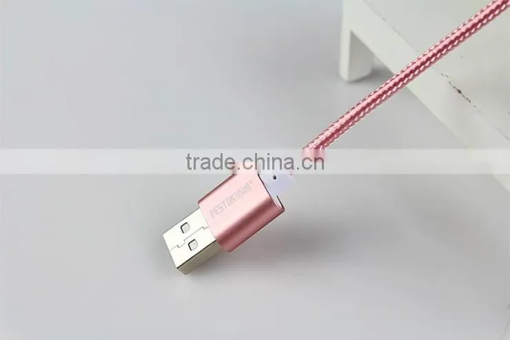 Aluminum Alloy Micro USB Data Cable Wholesale for Iphone USB 2.0 Cable