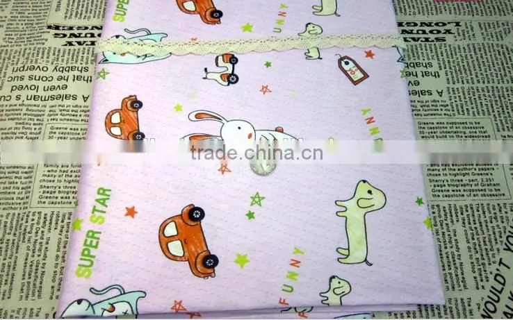 Custom fabric and textile cartoon digital printed 100 cotton spandex fabric cut pieces wholesale