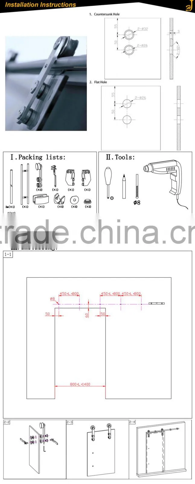 High Quality Commercial Glass Heavy Duty Adjustable Sliding Door Roller
