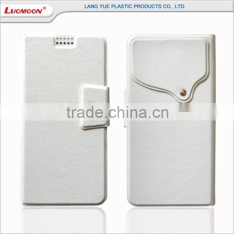 Universal smart phone flip wallet style leather case