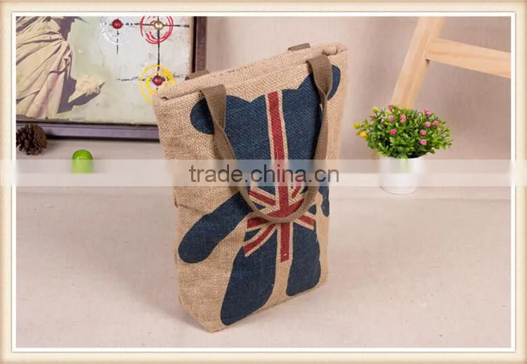 Small bear flag shopping bag