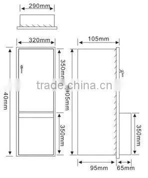 paper dispenser recessed type with waste receptacle(A-700)