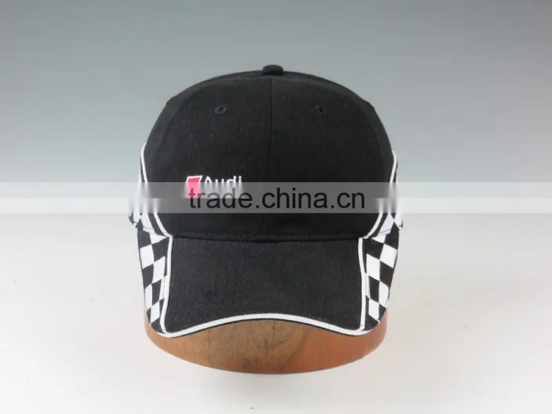 Audi 6 panel 100% cotton baseball promotioncap with embroidery