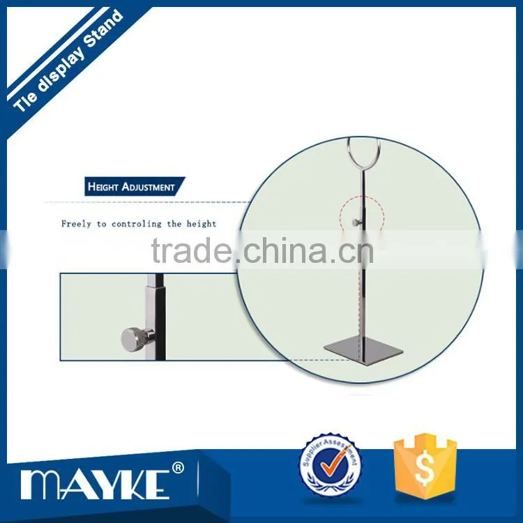 Factory direct supply for shopwindow with Round Metal Electroplating Man's Tie display stand