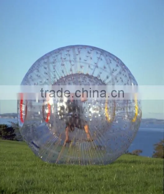 3m red zorb ball,high quality inflatable zorbing ball,cheap price hill ball