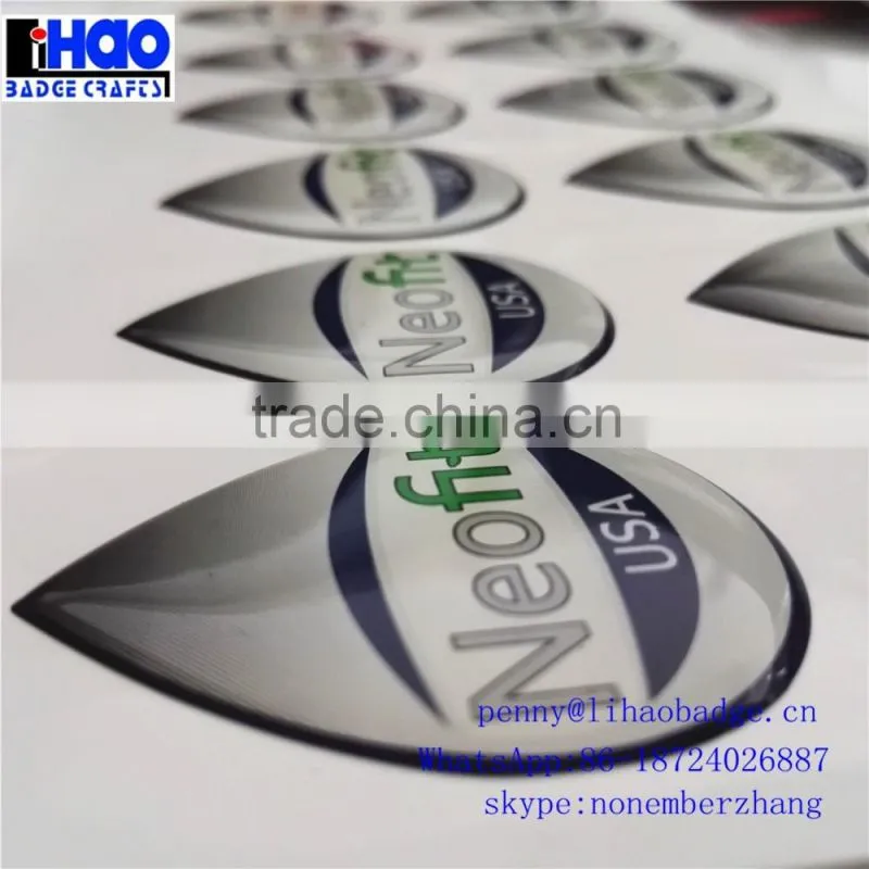 excellent quality hot sale self-adhesive transparent epoxy domed sticker