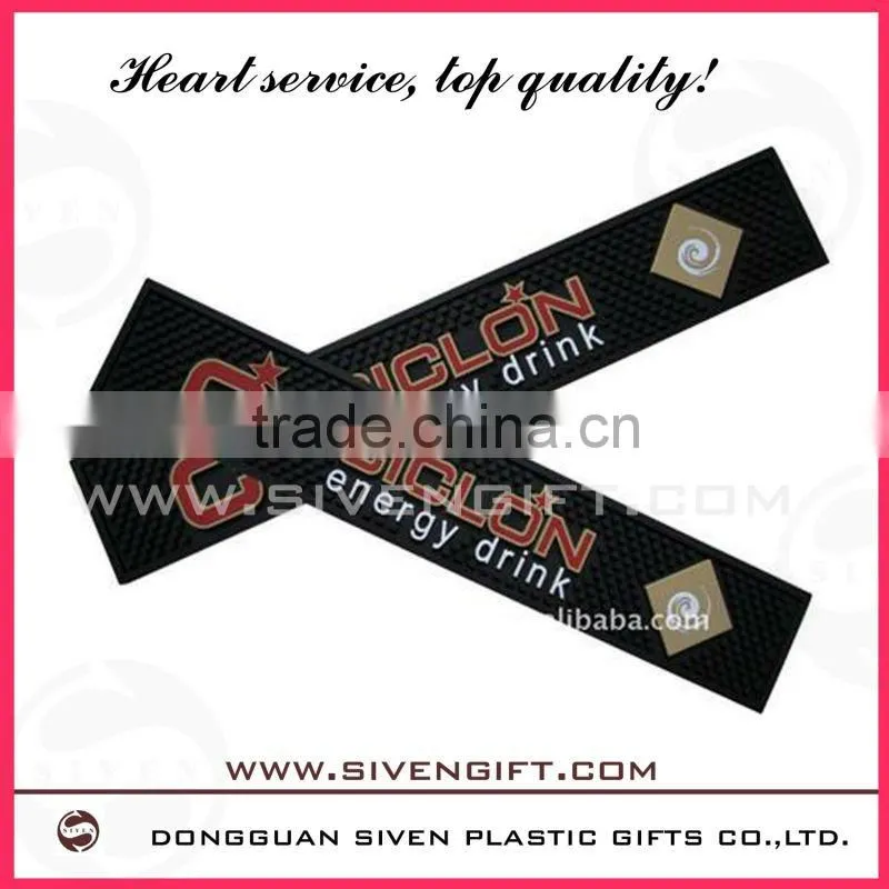 Customied cocacola bran name soft pvc bar mats with high quality