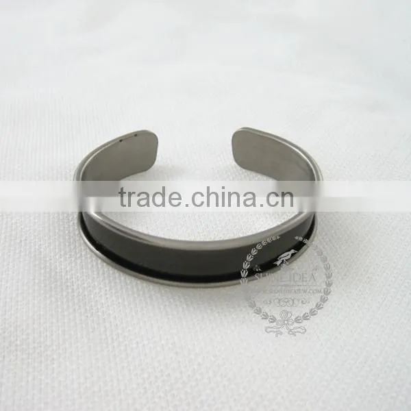 11mm width bezel,60mm diameter gun black vintage style bangle adjustable bracelet DIY supplies,findings 1900107