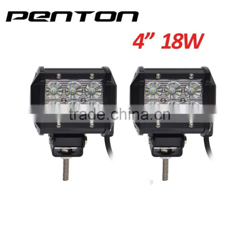 Penton Auto Spare Parts Waterproof IP 67 Flood Beam 18W LED Light Bar Fit for Offroad SUV ATV 4WD Heavy Duty Truck