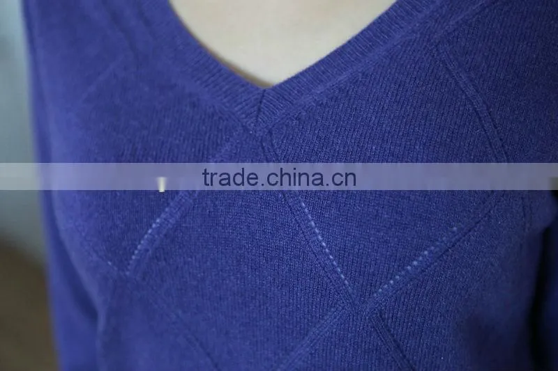 2013 new pure Cashmere V-neck pullover