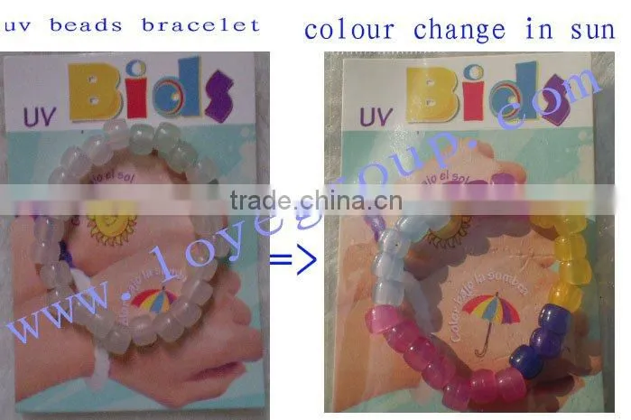 uv bead bracelet colour change bracelet