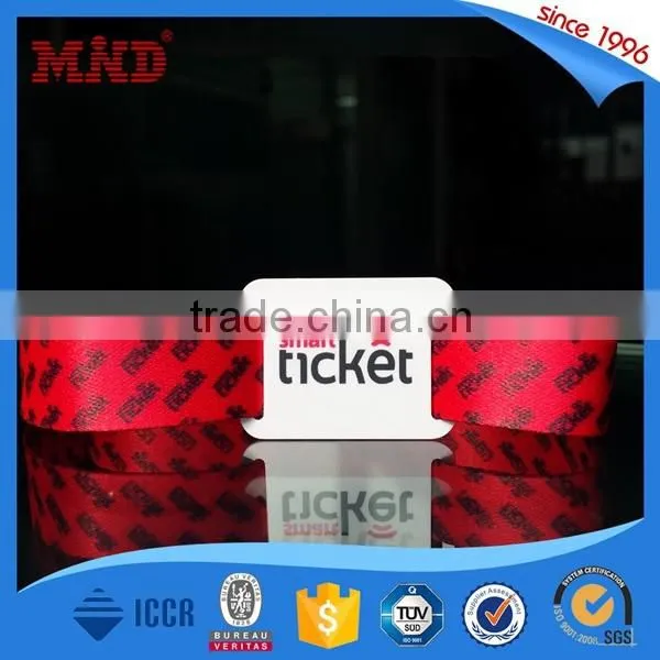 MDWW02 Cheap customized festival fabric rfid woven wristband