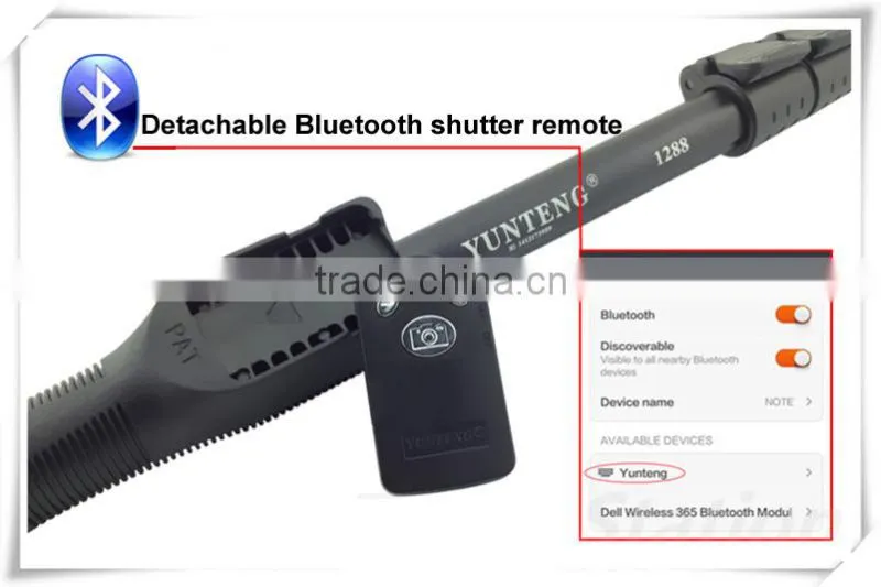 Telescopic Selfie Pole W/ Detachable Wireless Shutter Release & Clip Mount Holder For iPhone Andrpid Phones