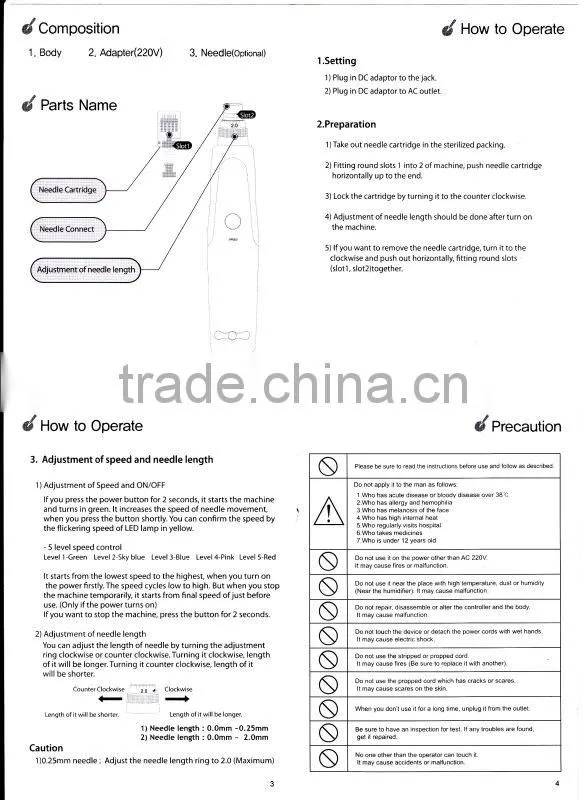 CE Certification and Skin Rejuvenation,Moisturizer,Wrinkle Remover,Whitening Feature Microneedle roller pen