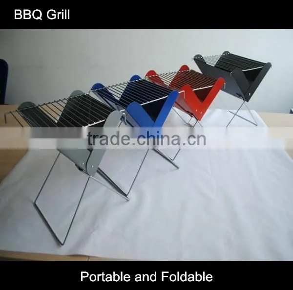 Portable X-Shape Foldable BBQ oven with customized printing logo or laser engraving logo Outdoor BBQ Grill