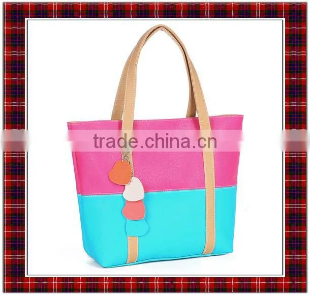 Candy Color Handbag, Lady's Tote, Alibaba Handbag, Bicolorable Handbag, PU Leather Handbag, Evening Bag (BCC034)