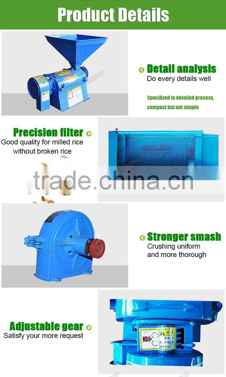 Mini Rice Mill Factory Supply Home Rice Mill Small Corn Flour Milling Machine 6NF-2.2