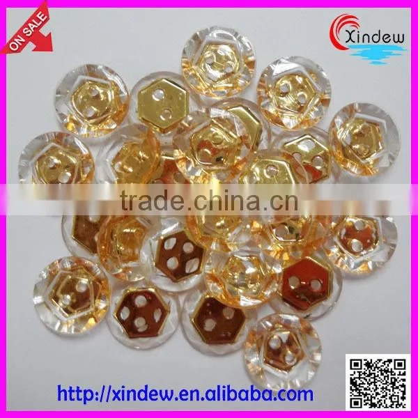 Fashion design leopard plating acrylic bottons/plating buttons/two holes button