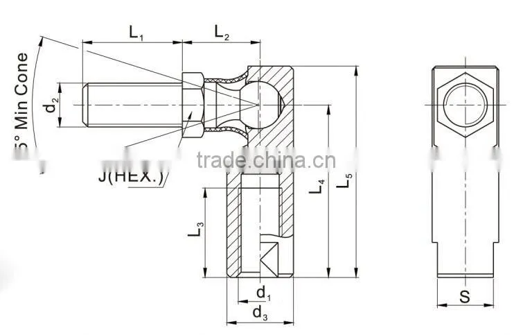 High qualtiy Push Pull Cable End Fittings Ball Joints ES series for sale