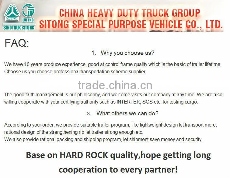 China truck full trailer , full semi trailer factory