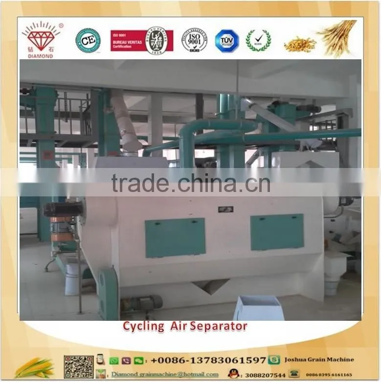 Wide usage flour mill removing light impurities cycling air separator