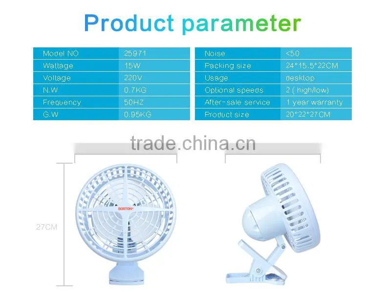 6-inch Desk Stroller Fan.Clip On Fan