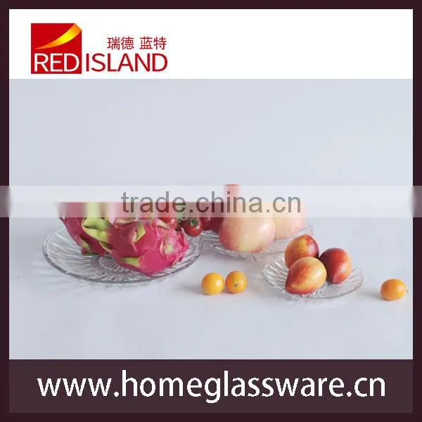wholesale 2016 hotsale diamond engraved crystal glass plate