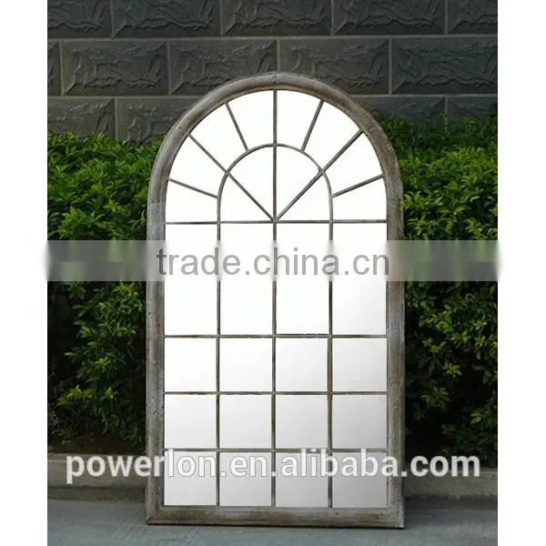 POWERLON Ornate Garden Rustic Iron Window Mirror with Natural Beauty Reflection