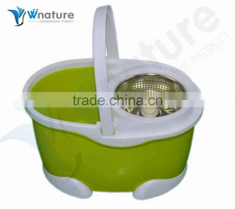 removable 360 magic spin mop with two wheels, mop with bucket walkable spin mop